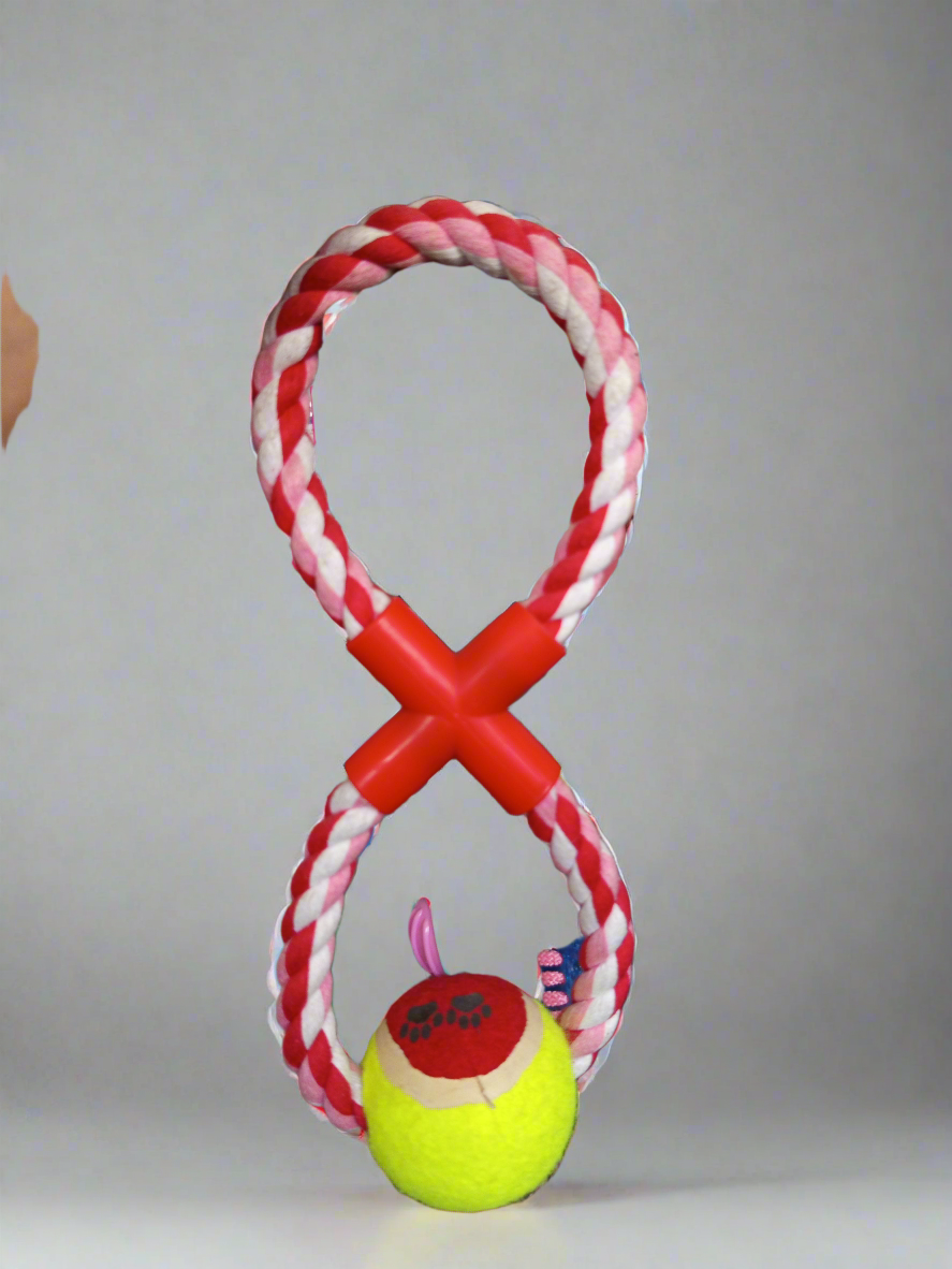 Eight rope with side ball toy