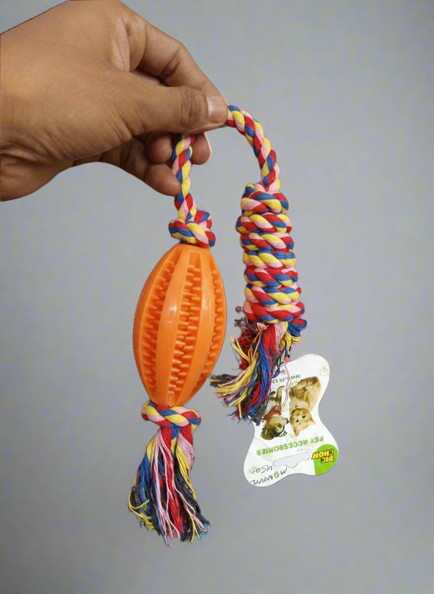 Chew teeth cleaner with rope toy