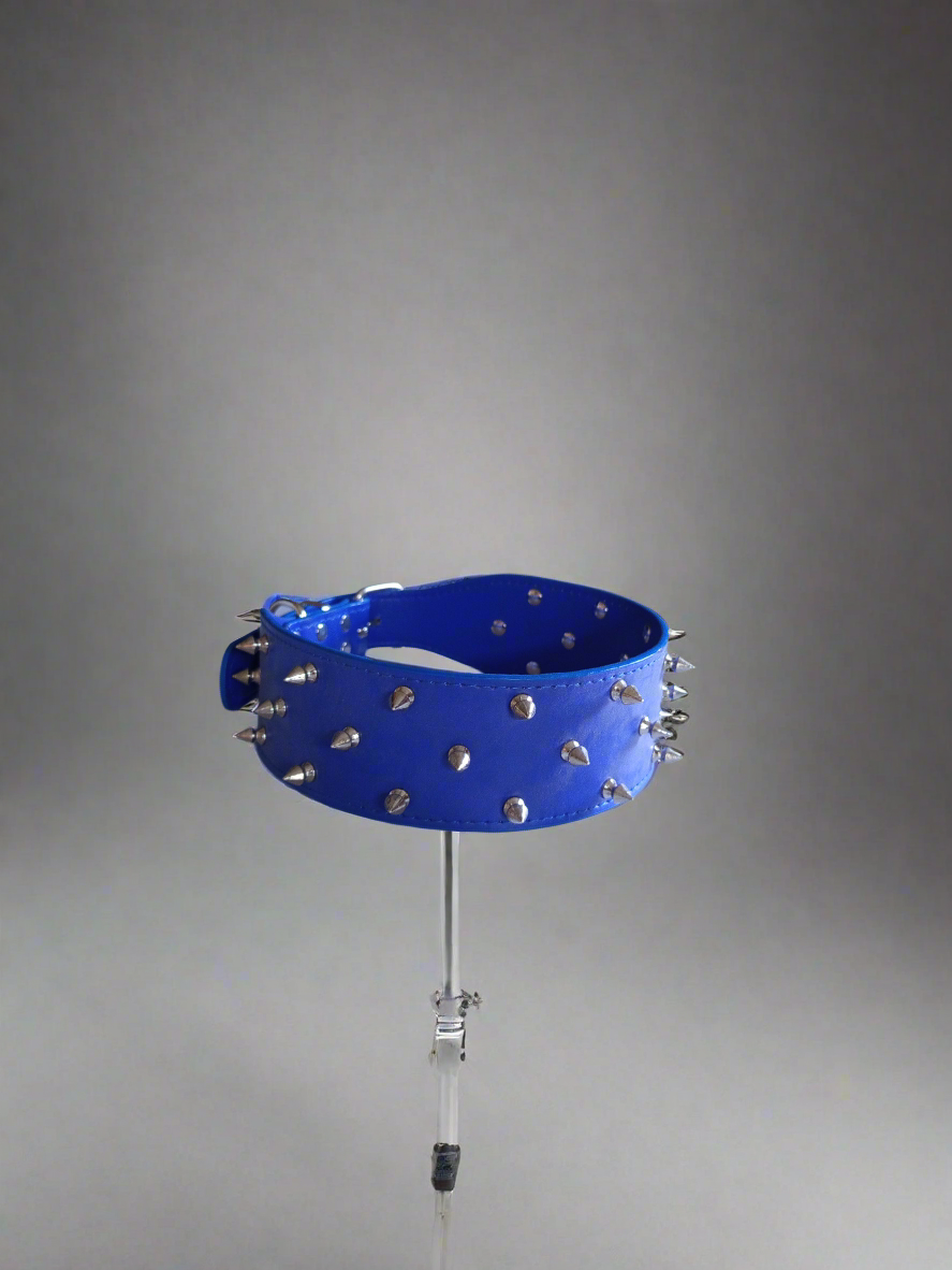 Leather belt whide spike M