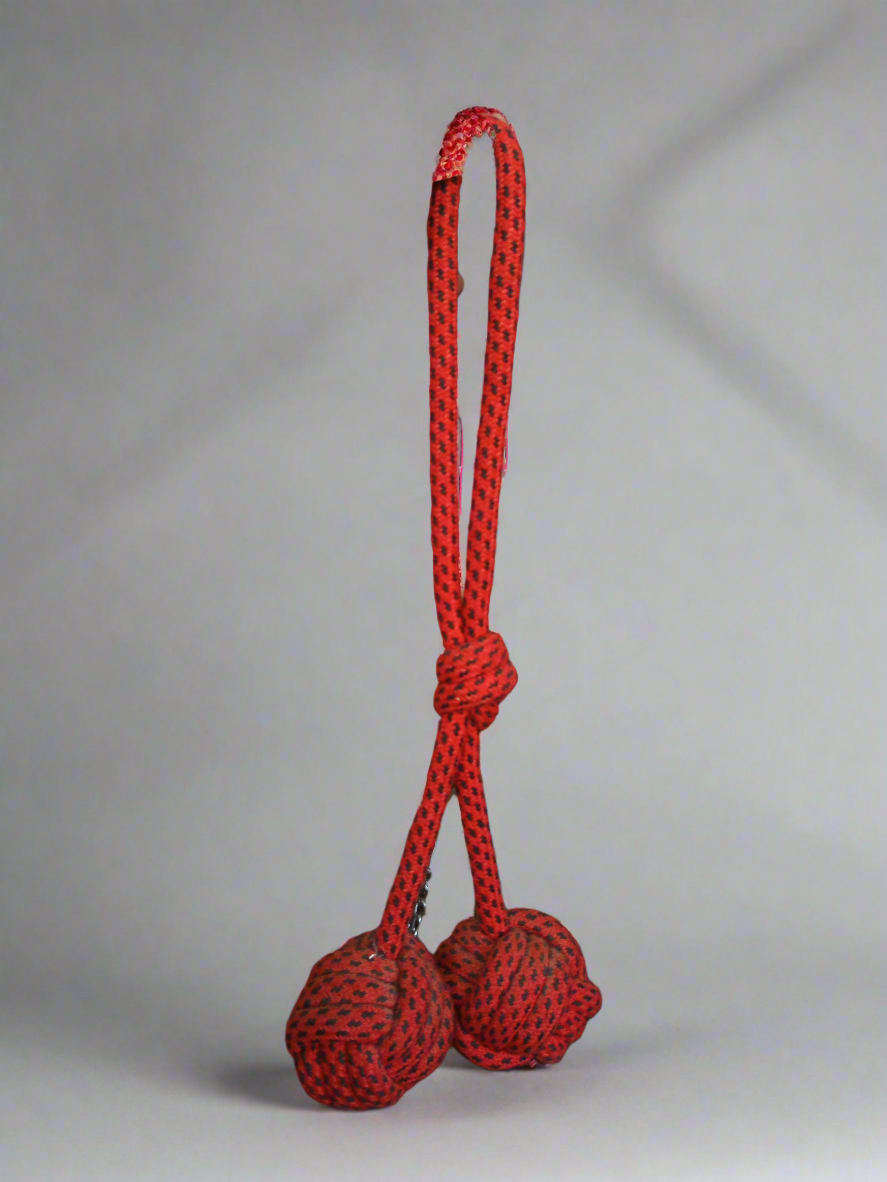 Double ball rope toy