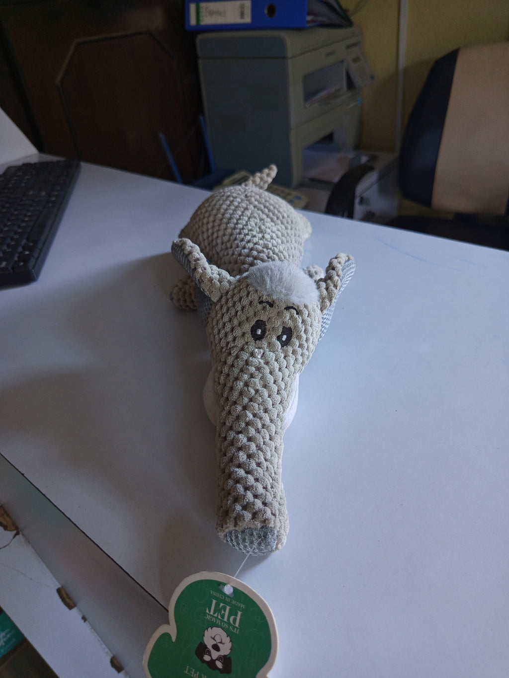 Dog toy elephant and monkey