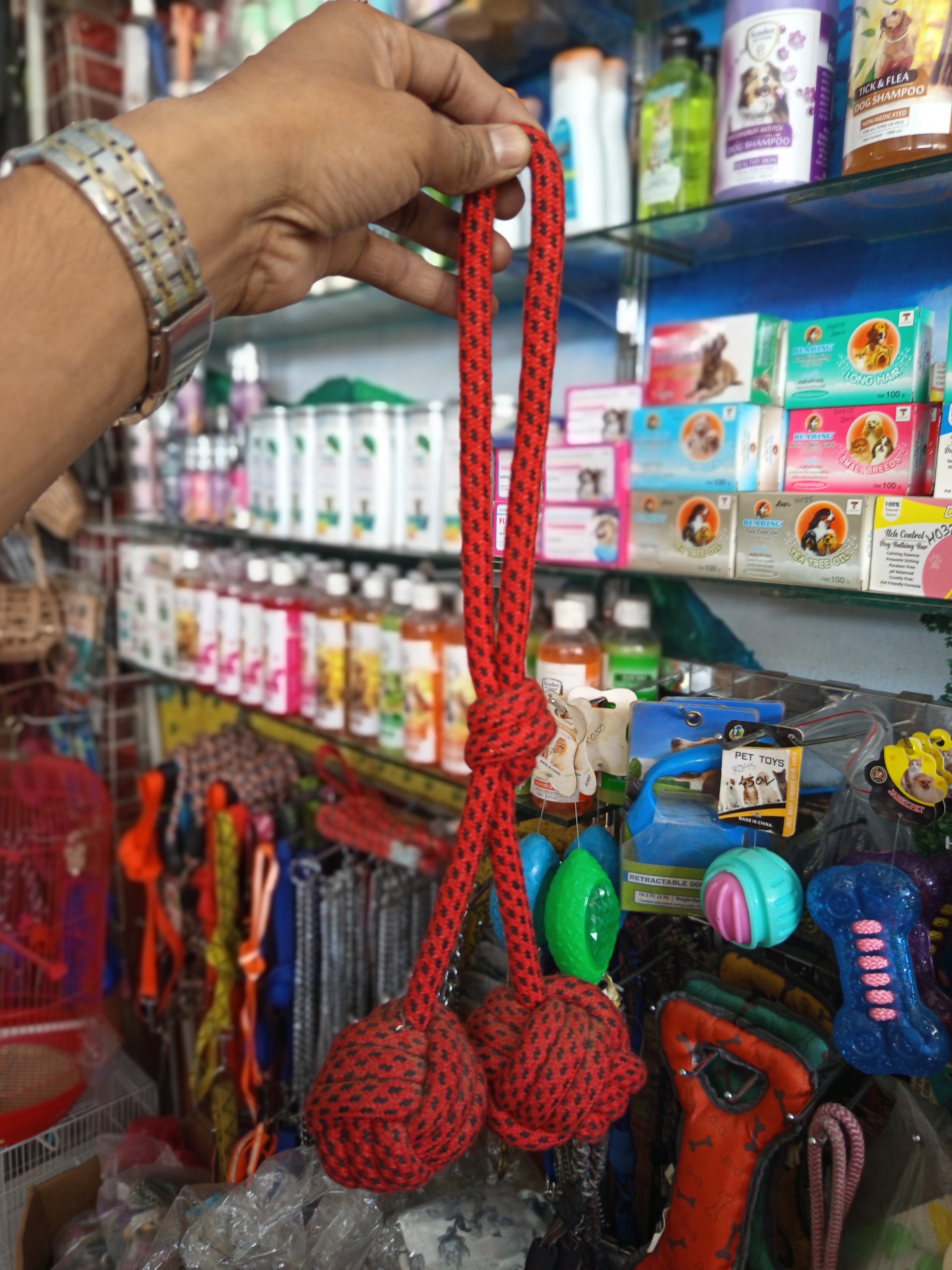 Double ball rope toy